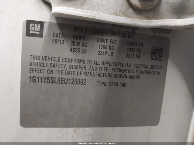 1G11Y5SL8EU126892 Chevrolet Impala 1ls