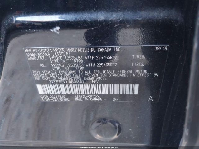 2T3ZFREVXJW506401 Toyota RAV4 LE