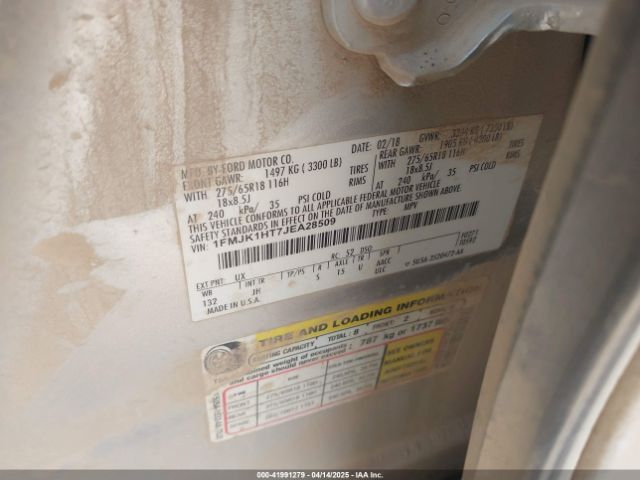 1FMJK1HT7JEA28509 Ford Expedition Max Xlt