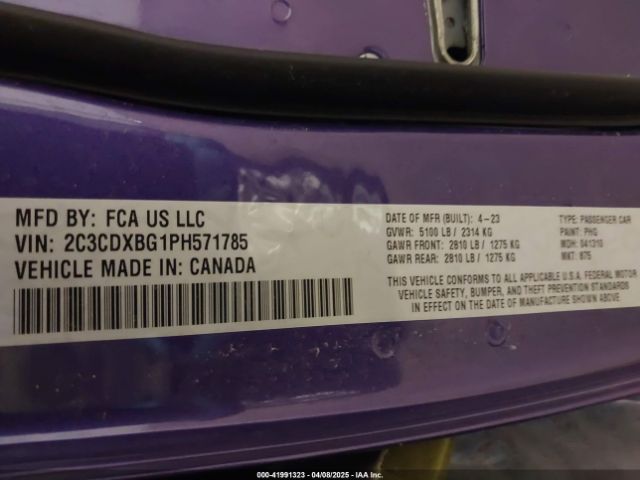 2C3CDXBG1PH571785 Dodge Charger Sxt