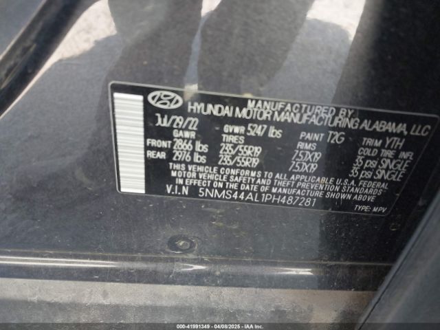 2023 HYUNDAI SANTA FE 5NMS44AL1PH487281 Photo 8