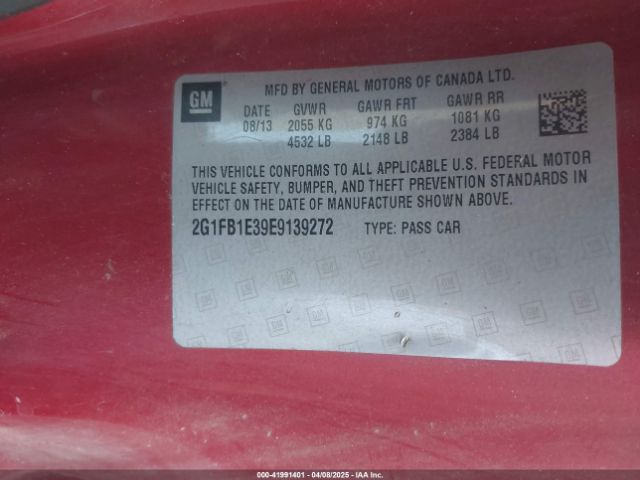 2G1FB1E39E9139272 Chevrolet Camaro 1lt