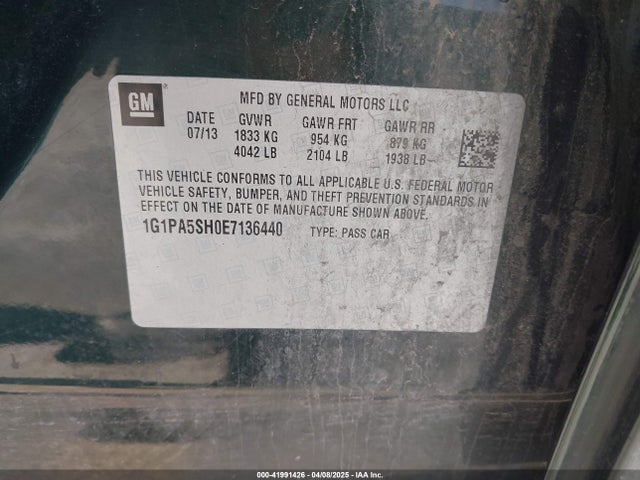 1G1PA5SH0E7136440 Chevrolet Cruze Ls Auto