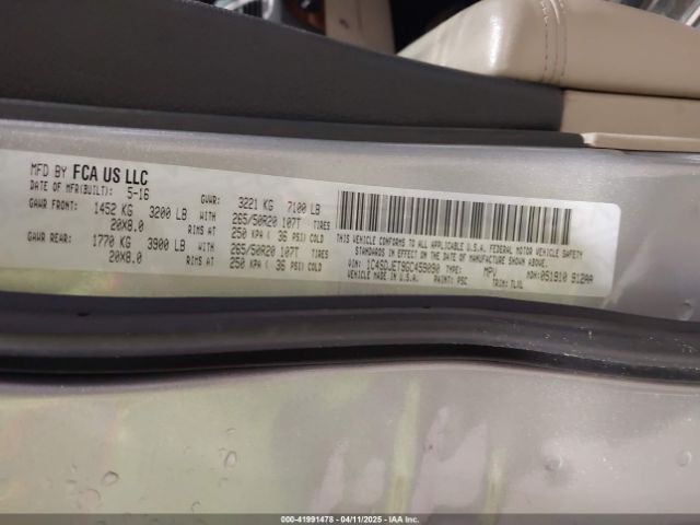 1C4SDJET9GC459090 Dodge Durango Citadel Anodized Platinum