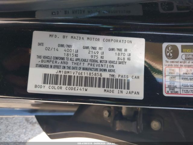 JM1BM1V76E1185858 Mazda Mazda3 I Touring