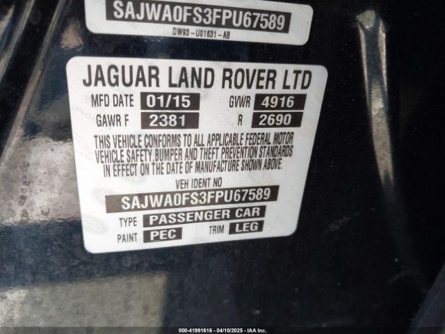 2015 JAGUAR XF SAJWA0FS3FPU67589 Photo 8