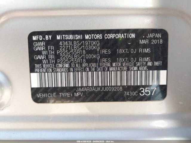 JA4AR3AUXJU009208 Mitsubishi Outlander Sport 2.0 Es