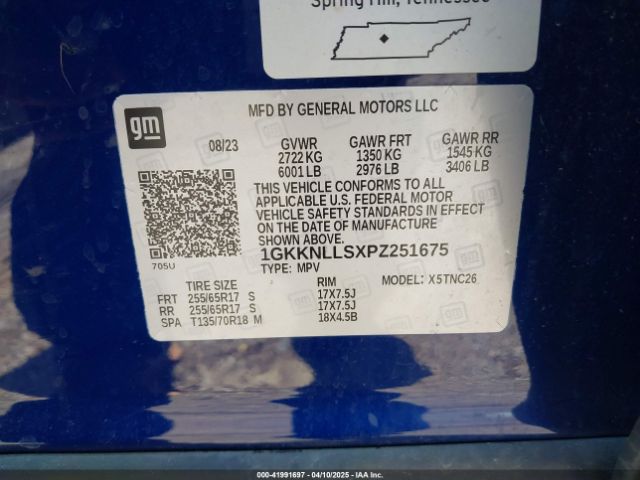 1GKKNLLSXPZ251675 GMC Acadia Awd At4