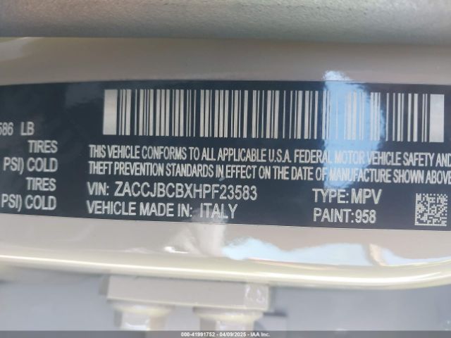 ZACCJBCBXHPF23583 Jeep Renegade Deserthawk 4x4