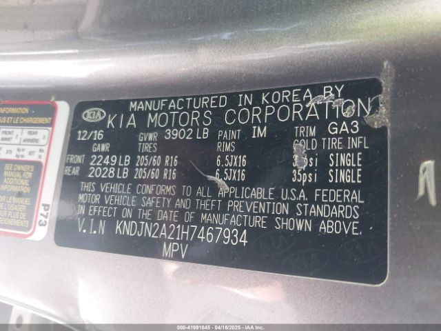 KNDJN2A21H7467934 KIA Soul