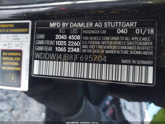 WDDWJ4JB8JF695704 Mercedes-Benz C 300