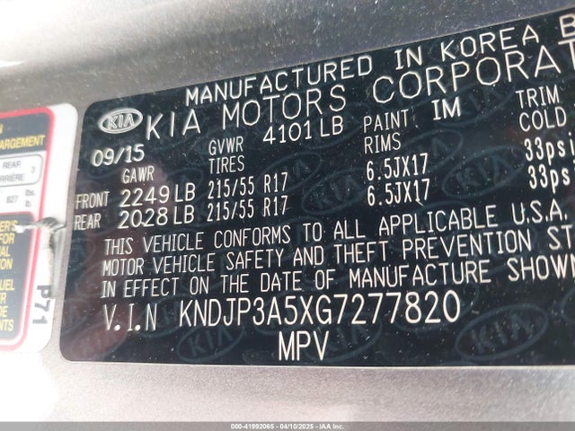 KNDJP3A5XG7277820 KIA SOUL +