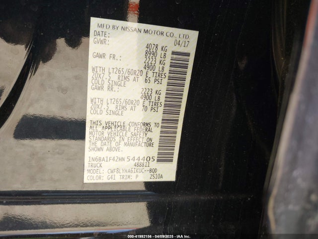 1N6BA1F42HN544405 Nissan Titan Xd Platinum Reserve Diesel