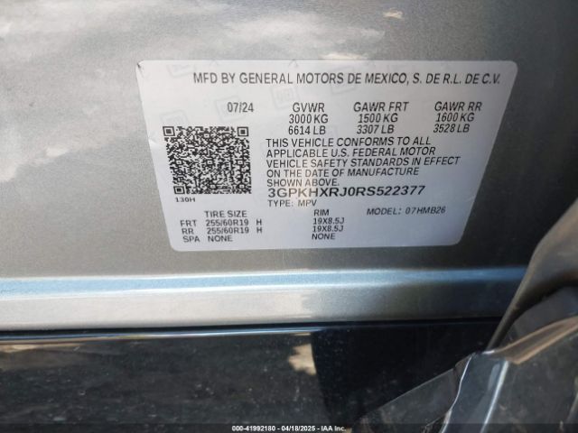 3GPKHXRJ0RS522377 Honda Prologue Touring