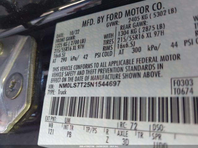 NM0LS7T25N1544697 Ford Transit Connect Xlt Cargo Van