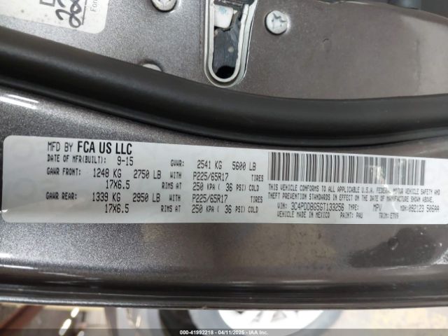 3C4PDDBG5GT133256 Dodge Journey Sxt
