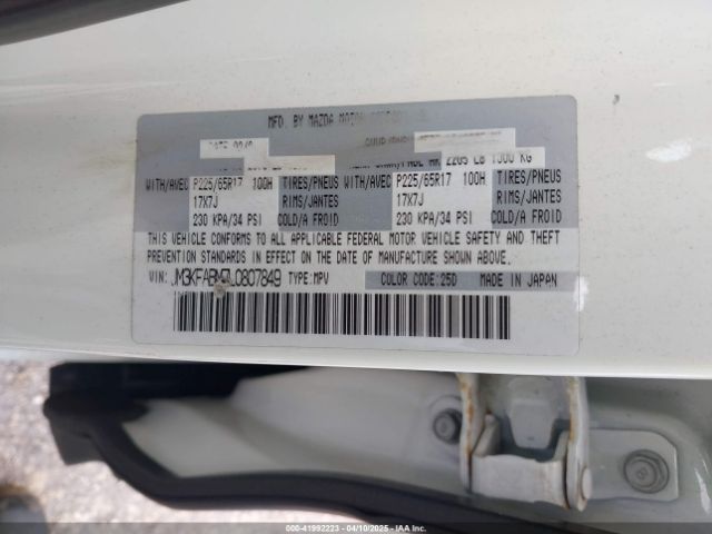 JM3KFABM7L0807849 Mazda CX-5 SPORT