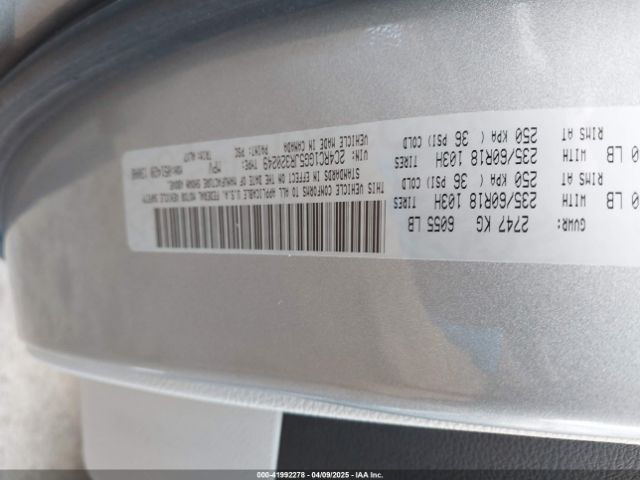 2C4RC1GG5JR320249 Chrysler Pacifica Limited
