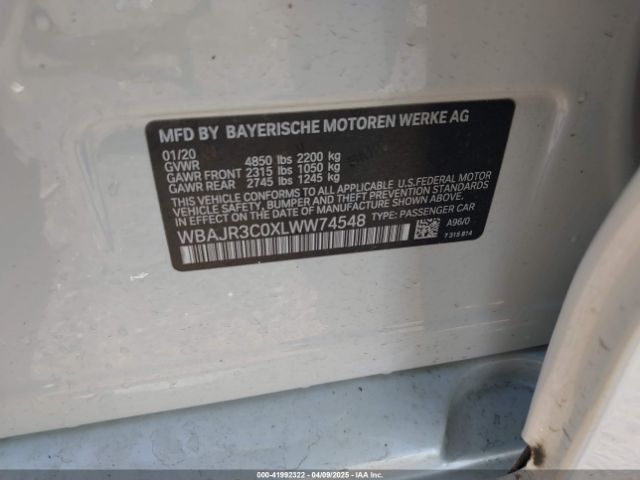 2020 BMW 530I WBAJR3C0XLWW74548 Photo 8