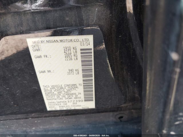 1N4AL3APXEN372390 Nissan Altima 2.5 S