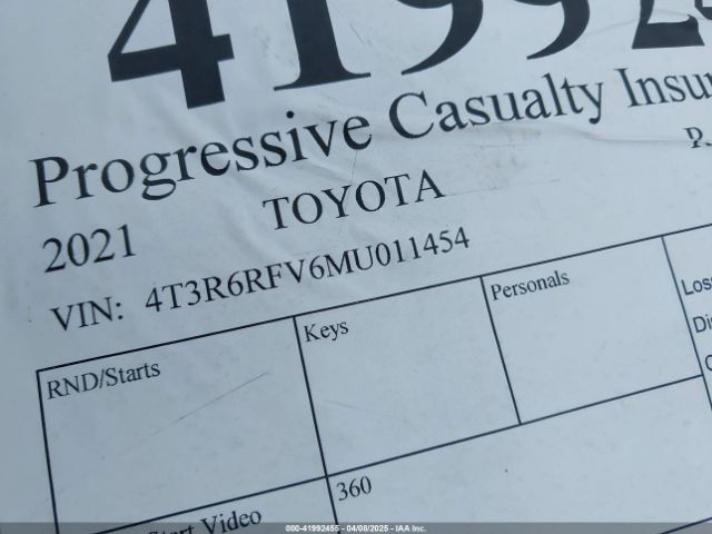 4T3R6RFV6MU011454 Toyota Rav4 Hybrid Xle