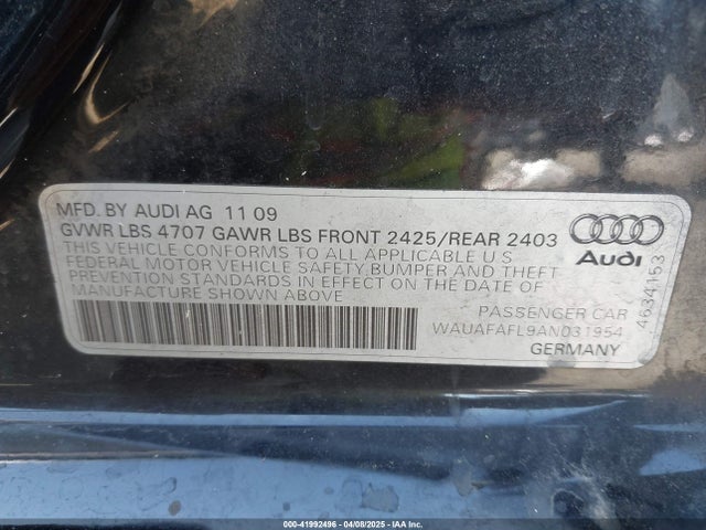 2010 AUDI A4 WAUAFAFL9AN031954 Photo 8