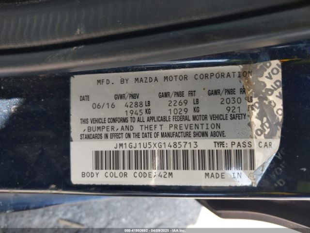 JM1GJ1U5XG1485713 Mazda Mazda6 I Sport