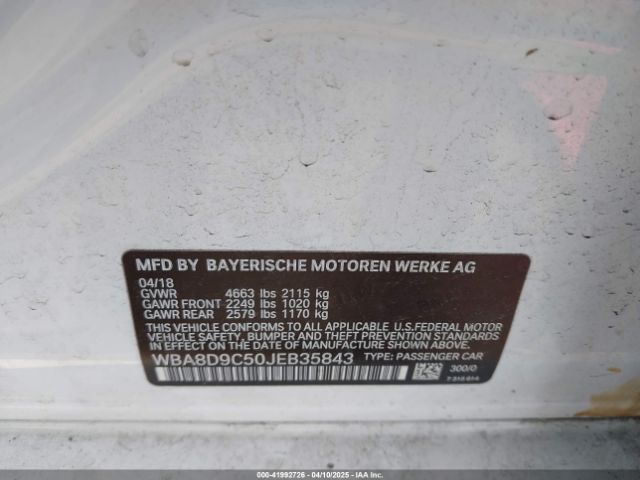 WBA8D9C50JEB35843 BMW 330i Xdrive
