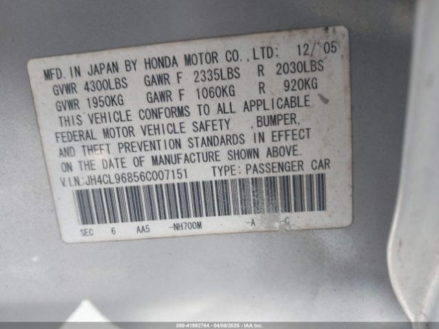 2006 ACURA TSX JH4CL96856C007151 Photo 8