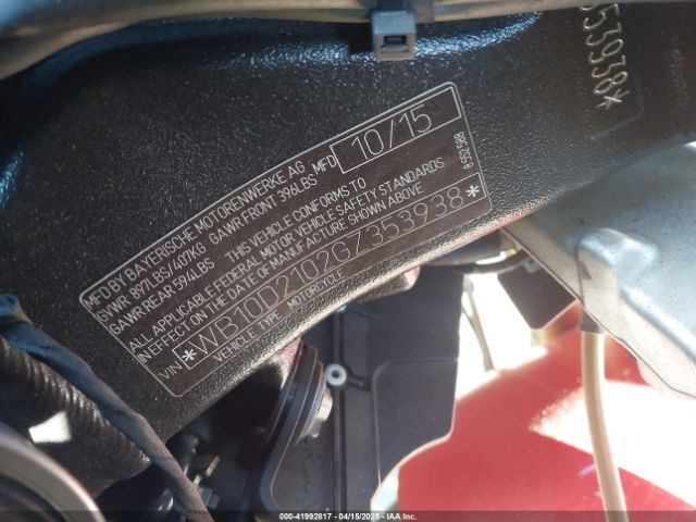 2016 BMW S 1000 WB10D2102GZ353938 Photo 9