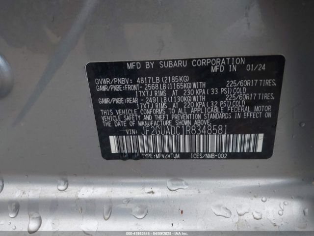 2024 SUBARU CROSSTREK JF2GUADC1R8348581 Photo 8