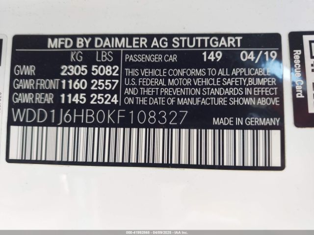 WDD1J6HB0KF108327 Mercedes-Benz E 450