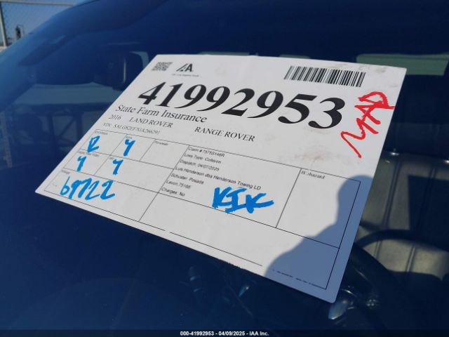 SALGS2EF7GA266291 Land Rover Range Rover 5.0l V8 Supercharged