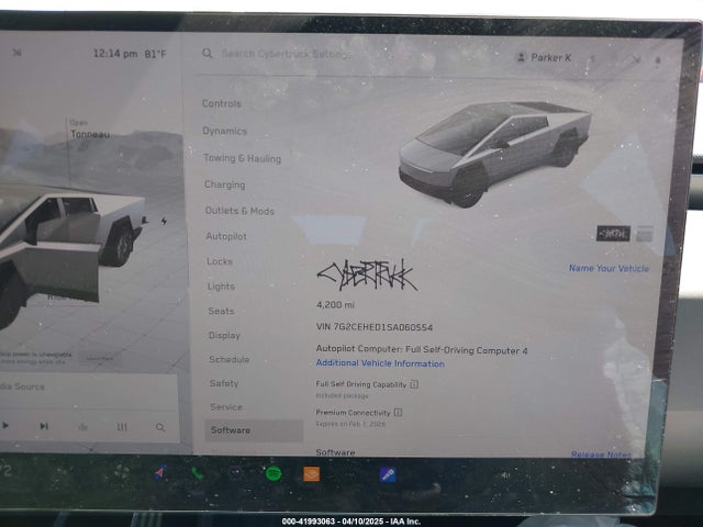 2025 TESLA CYBERTRUCK 7G2CEHED1SA060554 Photo 6