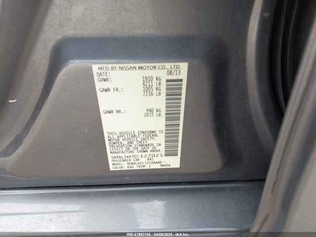 1N4AL3AP7EC127025 Nissan Altima 2.5 Sl