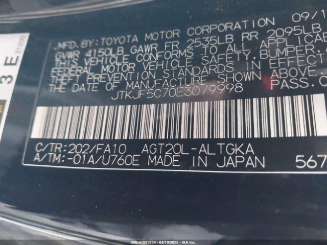 JTKJF5C70E3079998 Scion TC