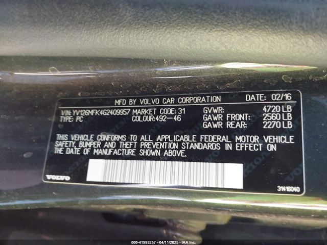 YV126MFK4G2409957 Volvo S60 T5 Drive-e Premier