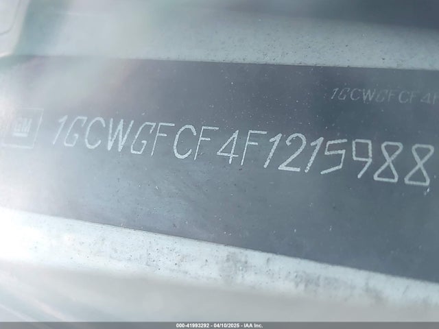 1GCWGFCF4F1215988 Chevrolet Express 2500 Work Van