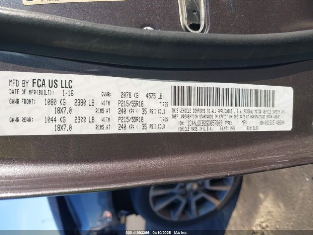 1C4NJDEB2GD657809 Jeep Compass High Altitude Edition
