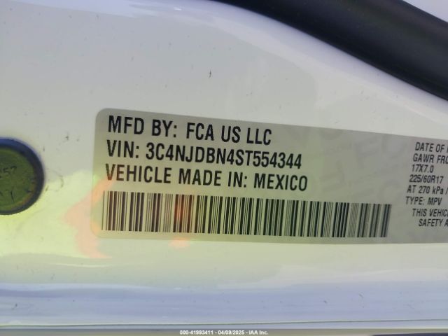 3C4NJDBN4ST554344 Jeep Compass Latitude 4x4