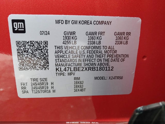 KL47LBE2XRB180112 Buick Envista Sport Touring Fwd