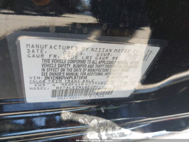 3N1CN8DV4PL871910 Nissan Versa 1.6 S Xtronic Cvt