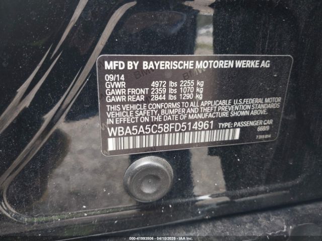 2015 BMW 528I WBA5A5C58FD514961 Photo 8