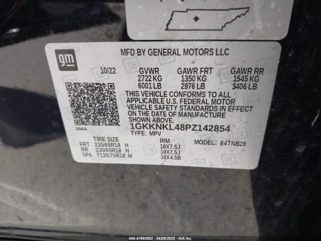 1GKKNKL48PZ142854 GMC Acadia Fwd Sle