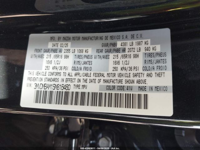 3MVDMBAM1SM816460 Mazda Cx-30 2.5 S