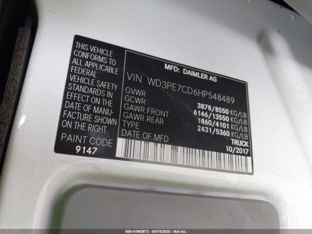 WD3PE7CD6HP548489 Mercedes-Benz Sprinter 2500 Standard Roof V6