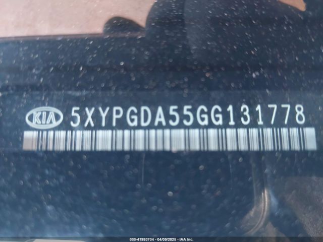 5XYPGDA55GG131778 KIA Sorento 3.3l Lx