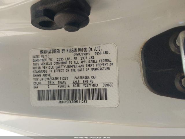 JN1CV6EK6EM111263 Infiniti Q60 Sport