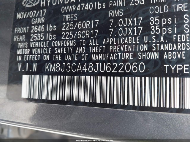 Hyundai Tucson Sel Plus 2018 KM8J3CA48JU622060 Image 9