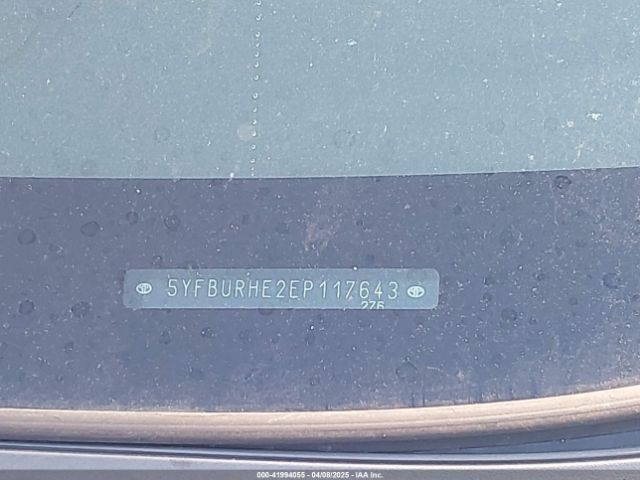 5YFBURHE2EP117643 Toyota COROLLA L